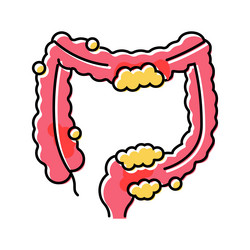 crohn disease gastroenterologist color icon vector 49607595