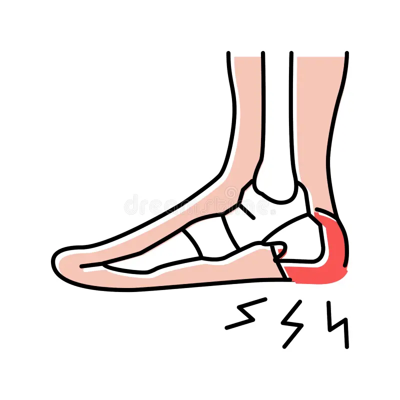 heel spur disease color icon vector illustration heel spur disease color icon vector heel spur disease sign isolated symbol 242304110