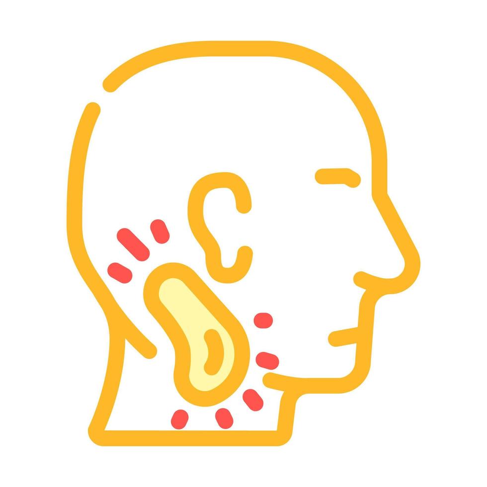 non hodgkin lymphoma cancer color icon illustration vector